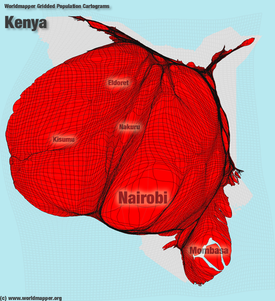 Kenia Bevölkerung Verteilung